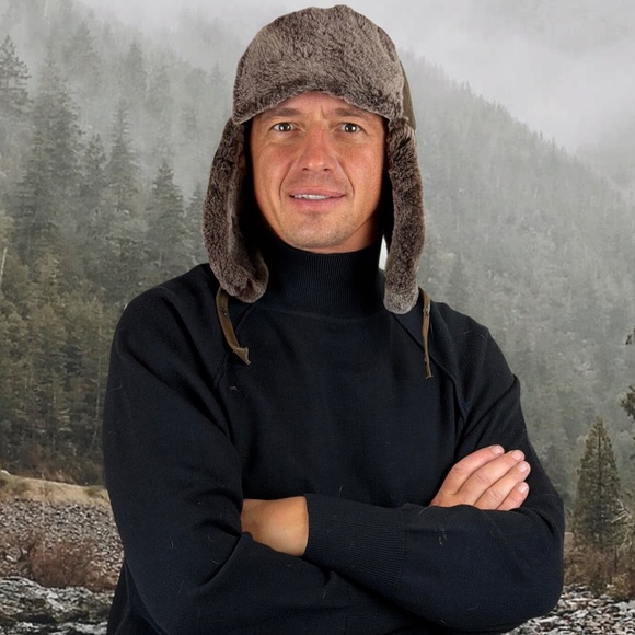 Shearling Sheepskin Leather Trapper Hat Aviator | Winter Hat | Ushanka - Picture 8 of 8